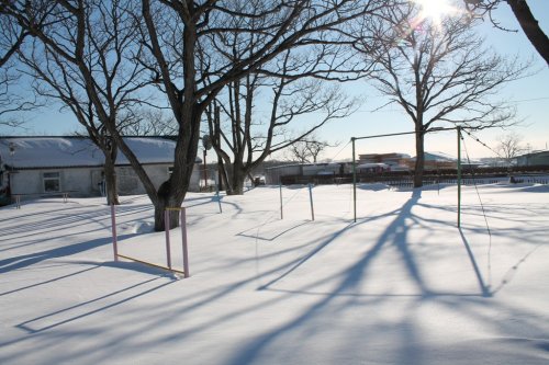 Территория около школы. Зима.